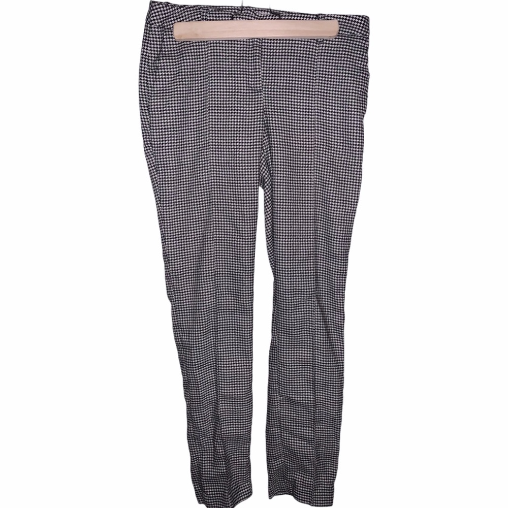 Black & White Houndstooth Pattern Skinny Pants